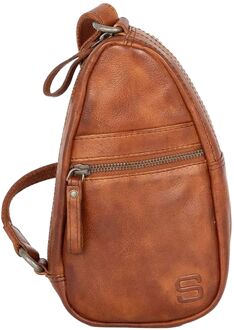 Spikes & Sparrow Lareyna sling bagbag brandy damestas Cognac - H 22 x B 12.5 x D 5.5 cm