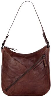 Spikes & Sparrow Lillia Shoulderbag d brown schoudertas dames Bruin - H 28 x B 28 x D 7 cm