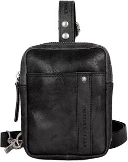Spikes & Sparrow Miami sling bagbag black damestas Zwart - H 18 x B 13 x D 3.5 cm