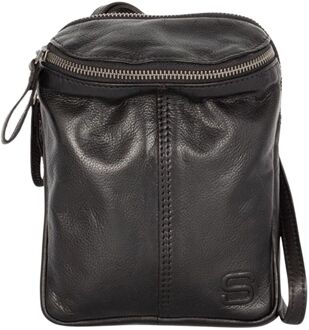 Spikes & Sparrow Naomi Phonebag black crossbody dames Zwart - H 19 x B 15 x D 8 cm