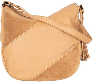 Spikes & Sparrow Natalia Schoudertas camel damestas Zand - H 30 x B 27 x D 12,5 cm