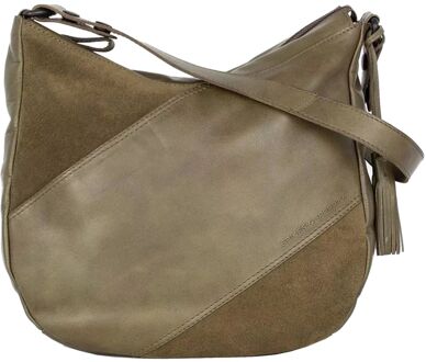 Spikes & Sparrow Natalia Schoudertas green damestas Groen - H 30 x B 27 x D 12,5 cm