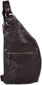 Spikes & Sparrow Reese sling bagbag black damestas Zwart - H 38.5 x B 22.5 x D 3 cm