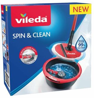 Spin & Clean Vloerwisserset Rood, Zwart