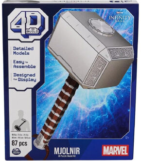 Spin Master Marvel: 4D Build - Thor Mjolnir Hammer 3D Puzzel Puzzel
