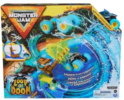 Spinmaster Monster Jam 1:64 Megalodon's Loop Of Doom Playset