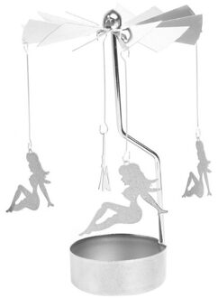 Spinning Roterende Metalen Carrousel Thee Licht Kaars Houder Stand Licht Decoraties Voor Huis Kaarshouder Stand Light Xmas
