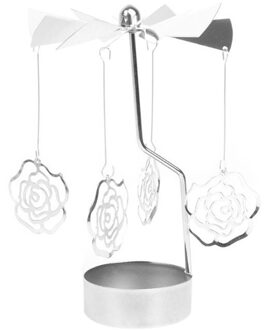 Spinning Roterende Metalen Carrousel Thee Licht Kaars Houder Stand Licht Decoraties Voor Huis Kaarshouder Stand Light Xmas