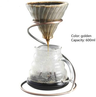 Spiraal Houder Ondersteunende Koffie V60 Set Met Koffie Cloud Sharing Pot 600Ml Optionele Kleur Stijl Koffie Hand Ponsen Tool Three-stuk suit01