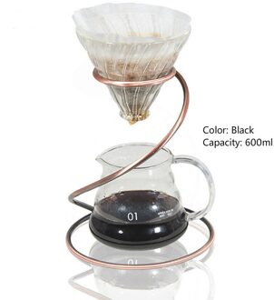 Spiraal Houder Ondersteunende Koffie V60 Set Met Koffie Cloud Sharing Pot 600Ml Optionele Kleur Stijl Koffie Hand Ponsen Tool Three-stuk suit02