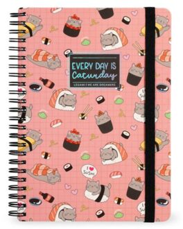 spiraal notitieboek sushi cat, maxi, gelinieerd