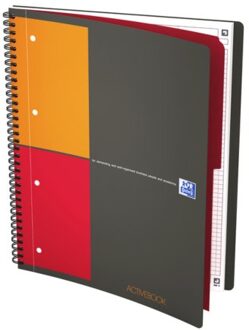 Spiraalblok Oxford International Activebook A4+ ruit 5mm Wit