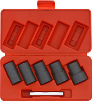 Spiraaldoppenset 1/2", 5-dlg. 300504