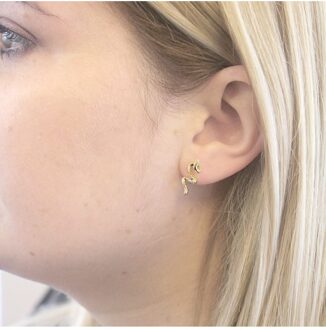 Spiraaloorbellen - Oostenrijks kristal Wit & Goud