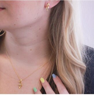 Spiraalsets - Oostenrijks kristal Wit & Goud - One Size