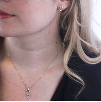 Spiraalsets - Oostenrijks kristal Wit Zilver - One Size