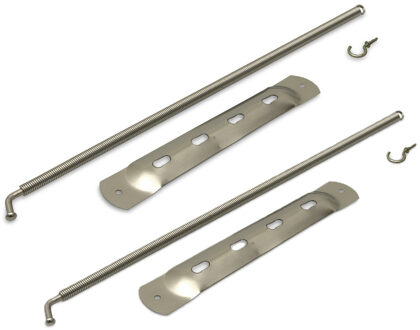 Spiraaltrekveer - 2x - 1 x 32 cm - staal - deursluiter / deursluiters