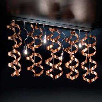 Spiraalvormige plafondlamp Copper goud, chroom