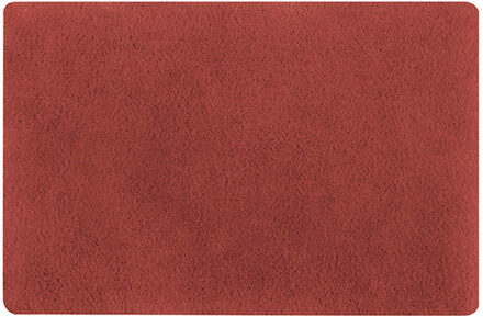 Spirella badkamer vloer kleedje/badmat tapijt - hoogpolig en luxe uitvoering - terracotta - 60 x 90