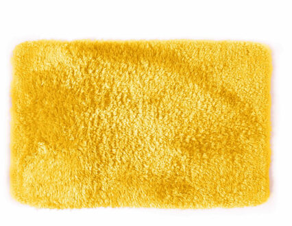 Spirella badkamer vloerkleed/tapijt - hoogpolig - geel - 40 x 60 cm