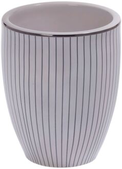 Spirella Beker Ligne Wit/zilver