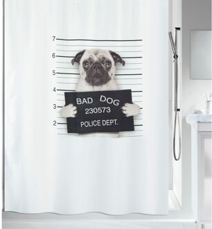 Spirella Douchegordijn Bad Dog Zwart 180cm