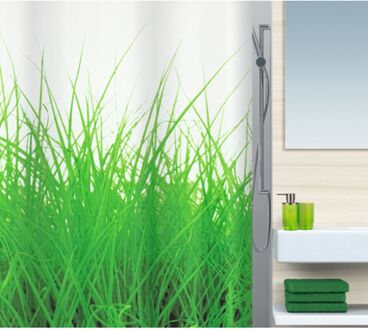 Spirella Douchegordijn Grass Groen 180cm