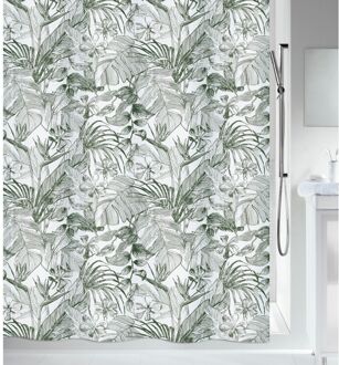 Spirella Douchegordijn Tropic Donkergroen 180cm