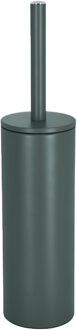 Spirella Luxe Toiletborstel in houder Cannes - donkergroen - metaal - 40 x 9 cm - met binnenbak