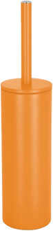 Spirella Luxe Toiletborstel in houder Cannes - oranje - metaal - 40 x 9 cm - met binnenbak