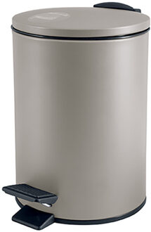 Spirella Pedaalemmer Cannes - beige - 3 liter - metaal - 17x25 cm - soft-close