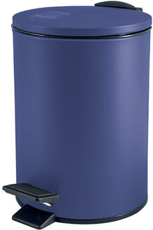 Spirella Pedaalemmer Cannes - blauw - 3 liter - metaal - 17x25 cm - soft-close