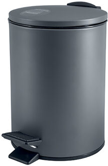 Spirella Pedaalemmer Cannes - donkergrijs - 5L - metaal - 20 x 27 cm