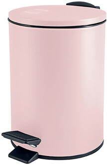 Spirella Pedaalemmer Cannes - lichtroze - 3 liter - metaal - 17x25 cm - soft-close