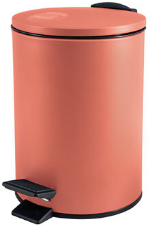 Spirella Pedaalemmer Cannes - terracotta - 3L - metaal - 17 x 25 cm