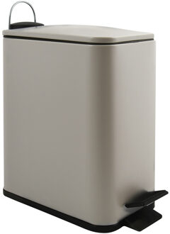 Spirella Pedaalemmer Paris - beige - 5 liter - metaal - 28x29 cm - soft-close