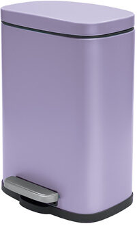 Spirella Pedaalemmer Venice - lila paars - 5 liter - metaal - 21x30 cm - soft-close