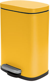Spirella Pedaalemmer Venice - safraan geel - 5 liter - metaal - 21x30 cm - soft-close