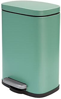 Spirella Pedaalemmer Venice - salie groen - 5 liter - metaal - 21x30 cm - soft-close