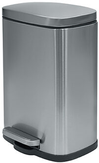 Spirella Pedaalemmer Venice - zilver - 5 liter - metaal - 21x30 cm - soft-close
