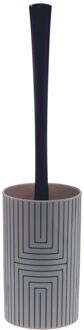 Spirella Wc-borstel Met Houder Graphic - Keramiek - Wit