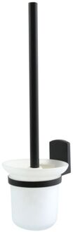 Spirella Wc-borstel Met Houder Taku - Rvs/glas - Zwart Mat