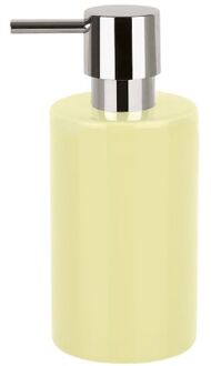 Spirella zeeppompje/dispenser Sienna - glans geel - porselein - 16 x 7 cm - 300 ml