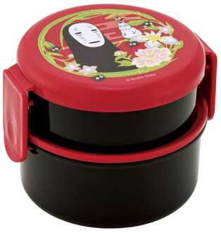 Spirited Away Two Layer Round Shape Lunch Box No Face Dark Red