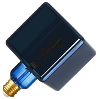 spl | LED Filament | Grote fitting E27 | Kubuslamp | Helder | Blauw | 4W | Dimbaar