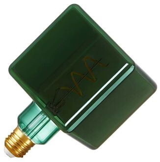 spl | LED Filament | Grote fitting E27 | Kubuslamp | Helder | Groen | 4W | Dimbaar