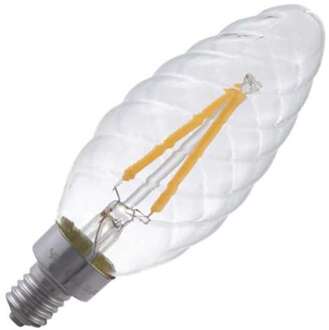 spl | LED Kaarslamp gedraaid | Kleine fitting E14  | 2W Dimbaar