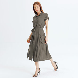 Spleet shirtjurk Kaki