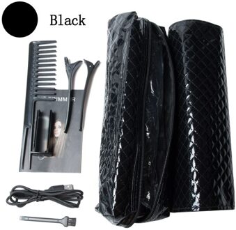 Split Haar Trimmer Usb & Eu Plug Oplaadbare Haar Split Trimmer End Trimmer Clipper Hair Care Tool zwart met zak