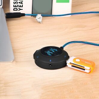 Splitter Externe Audio Converter S2 Usb Geluidskaart Hub Stereo Hoofdtelefoon Microfoon Adapter Externe Audio Converter